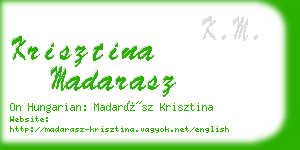 krisztina madarasz business card